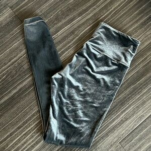 Athleta Velvet Silver-Grey Leggings